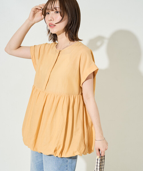 FREAK'S STORE(フリークスストア)の「限定展開 インド シアー ボイル バルーン ノースリーブ ブラウス(シャツ/ブラウス・レディース・オフホワイト/ブラック/ブルーグリーン/サックスブルー/ブラウン/イエロー・フリ-)」の15枚目の写真