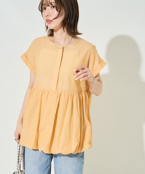 FREAK'S STORE(フリークスストア)の「限定展開 インド シアー ボイル バルーン ノースリーブ ブラウス(シャツ/ブラウス・レディース・オフホワイト/ブラック/ブルーグリーン/サックスブルー/ブラウン/イエロー・フリ-)」の16枚目の写真