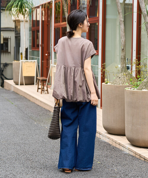 FREAK'S STORE(フリークスストア)の「限定展開 インド シアー ボイル バルーン ノースリーブ ブラウス(シャツ/ブラウス・レディース・オフホワイト/ブラック/ブルーグリーン/サックスブルー/ブラウン/イエロー・フリ-)」の20枚目の写真