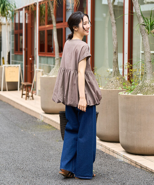 FREAK'S STORE(フリークスストア)の「限定展開 インド シアー ボイル バルーン ノースリーブ ブラウス(シャツ/ブラウス・レディース・オフホワイト/ブラック/ブルーグリーン/サックスブルー/ブラウン/イエロー・フリ-)」の21枚目の写真