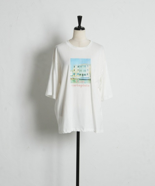 &. NOSTALGIA(アンドドットノスタルジア)の「フォトプリントTシャツ(Tシャツ/カットソー・レディース・オフホワイト/ブラック・M)」の16枚目の写真
