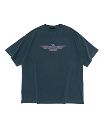 ピグメントイーグルオーバーサイズ半袖Tシャツ(グリーン)