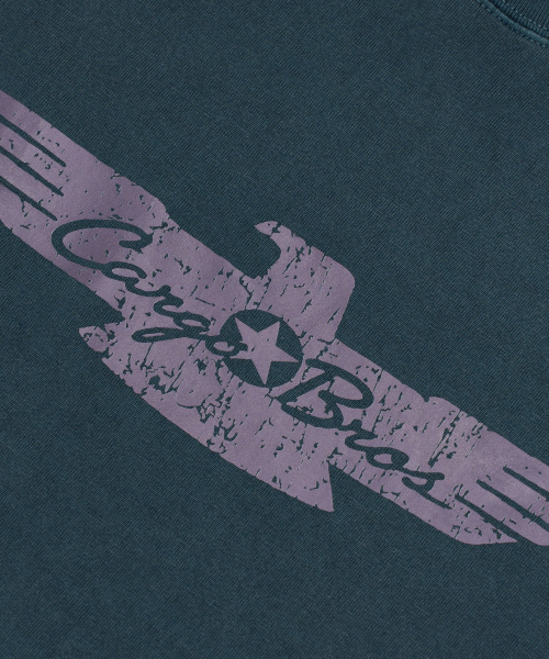 CARGOBROS(カーゴブロス)の「ピグメントイーグルオーバーサイズ半袖Tシャツ(グリーン)(Tシャツ/カットソー・メンズ・その他・FREE)」の4枚目の写真