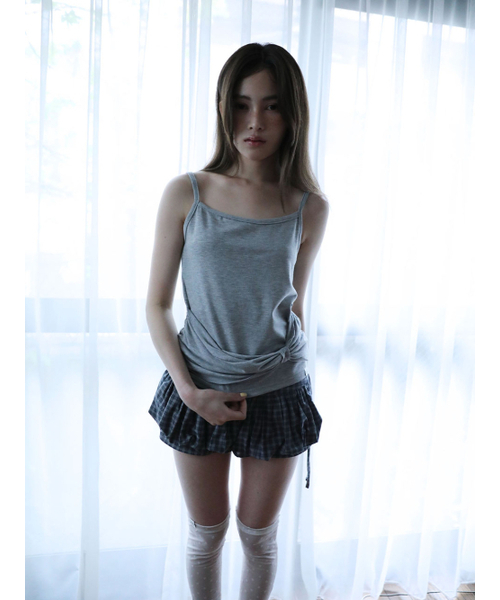 UGLY SHADOW(アグリーシャドウ)の「RIBBON SLEEVELESS(GREY)(Tシャツ/カットソー・レディース・その他・FREE)」の2枚目の写真