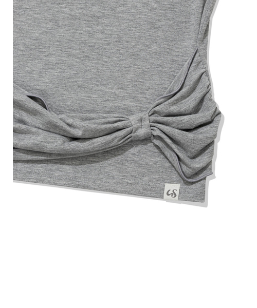 UGLY SHADOW(アグリーシャドウ)の「RIBBON SLEEVELESS(GREY)(Tシャツ/カットソー・レディース・その他・FREE)」の5枚目の写真