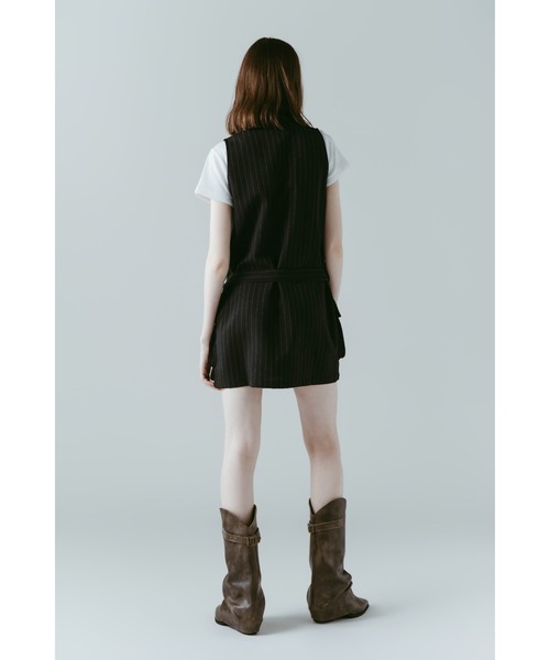 Knuth Marf（クヌースマーフ）の「stand neck mini dress（ワンピース・レディース・ストライプ/グレー・FREE）」の22枚目の写真