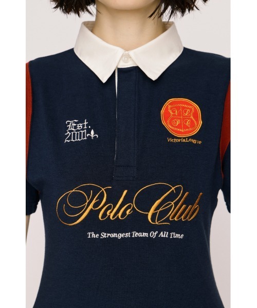 SLY(スライ)の「POLO UNIFORM TOPS ポロユニフォームトップス 夏服(ポロシャツ・レディース・ネイビー/ブラック・FREE)」の14枚目の写真
