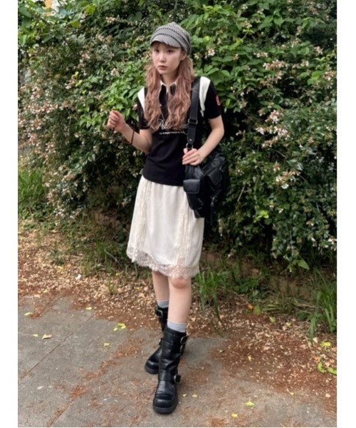 SLY(スライ)の「POLO UNIFORM TOPS ポロユニフォームトップス 夏服(ポロシャツ・レディース・ネイビー/ブラック・FREE)」の20枚目の写真