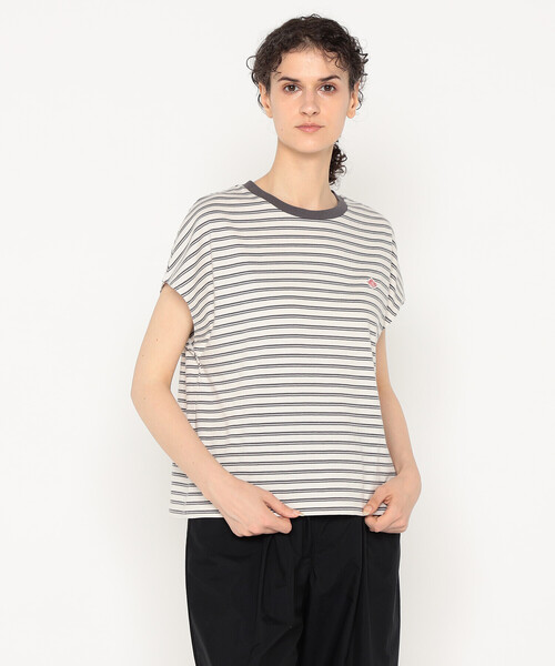 DANTON(ダントン)の「Women's Cotton Jersey Dolman Short T-shirt Stripe(Tシャツ/カットソー・レディース・ベージュ系その他/ホワイト系その他/ホワイト系その他5/ブルー系その他5/ブルー系その他/グリーン系その他・S/M)」の2枚目の写真
