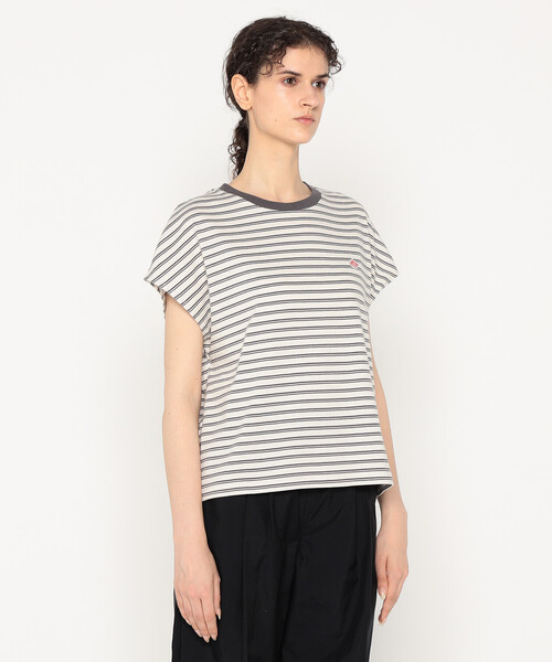 DANTON(ダントン)の「Women's Cotton Jersey Dolman Short T-shirt Stripe(Tシャツ/カットソー・レディース・ベージュ系その他/ホワイト系その他/ホワイト系その他5/ブルー系その他5/ブルー系その他/グリーン系その他・S/M)」の8枚目の写真