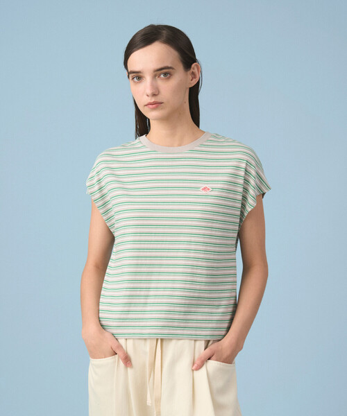 DANTON(ダントン)の「Women's Cotton Jersey Dolman Short T-shirt Stripe(Tシャツ/カットソー・レディース・ベージュ系その他/ホワイト系その他/ホワイト系その他5/ブルー系その他5/ブルー系その他/グリーン系その他・S/M)」の4枚目の写真
