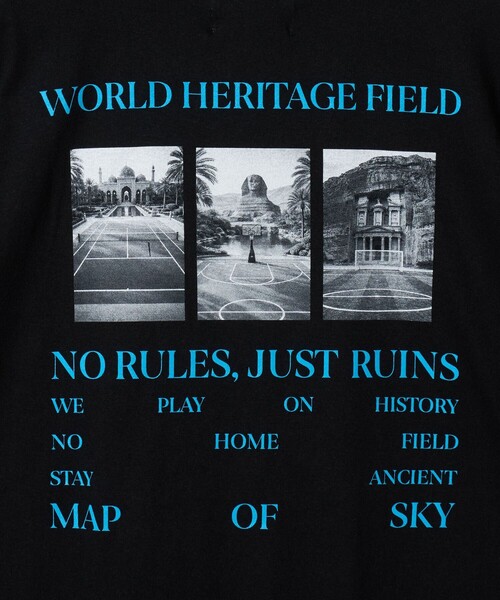 MAP OF SKY（マップオブスカイ）の「＜MAP OF SKY＞HERITAGE プリント Tシャツ（Tシャツ/カットソー・メンズ・ブラック・S/M/L）」の6枚目の写真