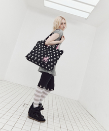 SETUP-EXE（セットアップイーエックスイー）の「STAR HOODIE SHOPPER BAG / BLACK（エコバッグ/サブバッグ）」