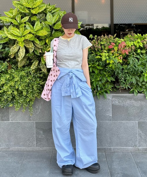 JEANASIS(ジーナシス)の「【みちゃん×25quee企画】レイヤードTEE SS/839129(Tシャツ/カットソー・レディース・グレー系その他/ピンク系その他/パープル系その他・FREE)」の9枚目の写真