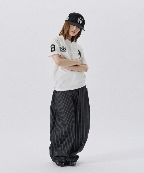 MSG(エムエスジー)の「ポニーグラフィックヘンリーネック半袖コットンTシャツ(Tシャツ/カットソー・メンズ・ピンク/ネイビー/ワイン/ホワイト/ブラック・XL/S/M/L)」の12枚目の写真