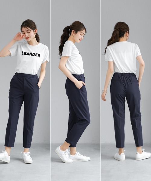 WHITE JOOLA(ホワイトジョーラ)の「【 接触冷感・洗える 】 クールタフタストレッチ・センタープレス入りテーパードパンツ(その他パンツ・レディース・ネイビー/チャコールグレー/ブラック・S/M/L)」の8枚目の写真