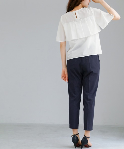 WHITE JOOLA(ホワイトジョーラ)の「【 接触冷感・洗える 】 クールタフタストレッチ・センタープレス入りテーパードパンツ(その他パンツ・レディース・ネイビー/チャコールグレー/ブラック・S/M/L)」の19枚目の写真