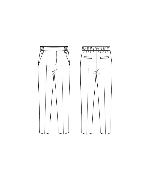 WHITE JOOLA(ホワイトジョーラ)の「【 接触冷感・洗える 】 クールタフタストレッチ・センタープレス入りテーパードパンツ(その他パンツ・レディース・ネイビー/チャコールグレー/ブラック・S/M/L)」の10枚目の写真