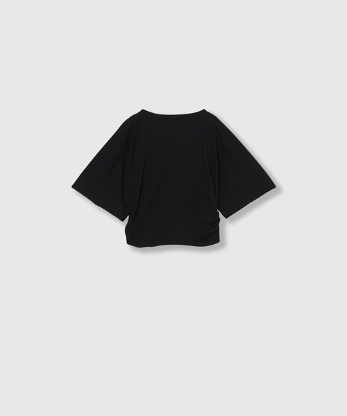 THINGS THAT MATTER(シングス ザット マター)の「SIDE GATHERED CROPPED TEE / サイド ギャザード クロップド ティー(Tシャツ/カットソー・レディース・ブラウン/ブラック・FREE)」の11枚目の写真