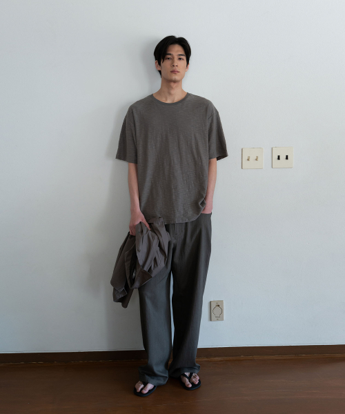 BLANKROOM(ブランクルーム)の「ノーブルスラブハーフT_BASIL(Tシャツ/カットソー・メンズ・その他・4/3/1/2)」の2枚目の写真
