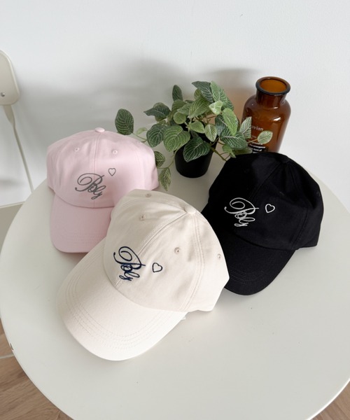 WEGO（ウィゴー）の「WEGO/ハートロゴキャップ（キャップ・レディース・ブラック/オフホワイト/ライトピンク・FREE）」の4枚目の写真