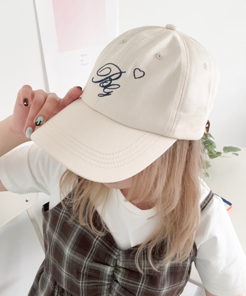 WEGO（ウィゴー）の「WEGO/ハートロゴキャップ（キャップ・レディース・ブラック/オフホワイト/ライトピンク・FREE）」の8枚目の写真