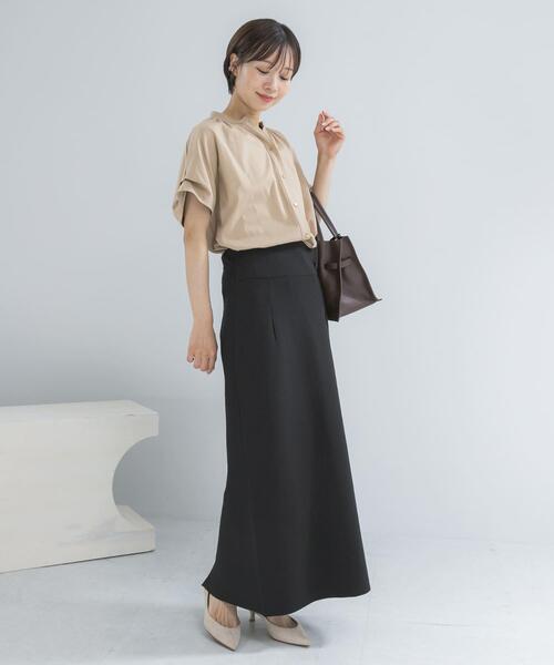 URBAN RESEARCH ROSSO WOMEN(アーバンリサーチ ロッソ)の「ウォッシャブルニットストレートスカート(スカート・レディース・ブラック/ブラウン・FREE)」の3枚目の写真