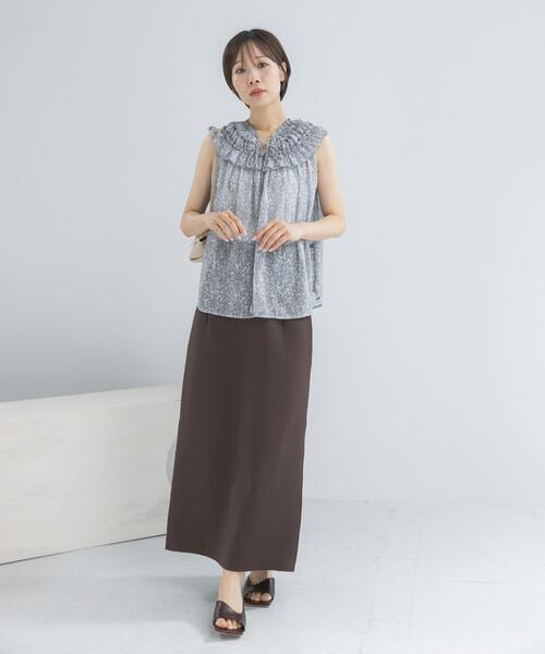 URBAN RESEARCH ROSSO WOMEN(アーバンリサーチ ロッソ)の「ウォッシャブルニットストレートスカート(スカート・レディース・ブラック/ブラウン・FREE)」の13枚目の写真