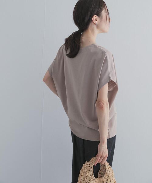 URBAN RESEARCH DOORS(アーバンリサーチドアーズ)の「ドライコットンボートネックプルオーバー|UVカット/日除け/接触冷感/Tシャツ(Tシャツ/カットソー・レディース・ネイビー/グリーン系その他/グレー系その他/オフホワイト・FREE)」の14枚目の写真