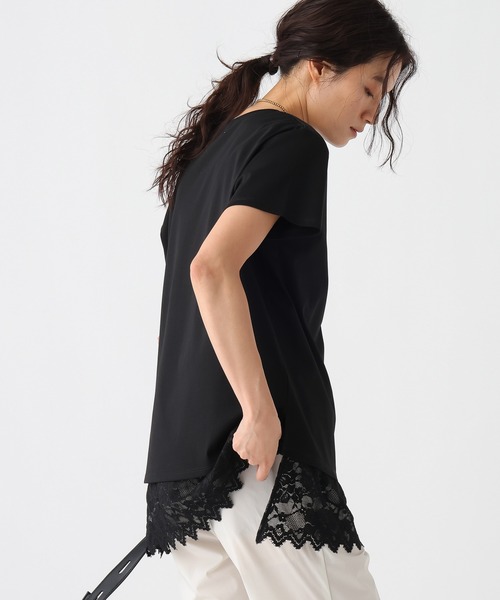 Elura(エルーラ)の「≪接触冷感≫冷感コンパクトT/1049325(Tシャツ/カットソー・レディース・ホワイト/ネイビー・FREE)」の13枚目の写真
