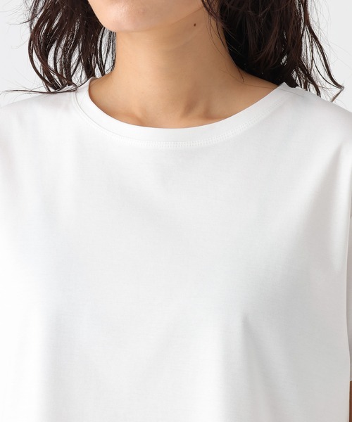 Elura(エルーラ)の「≪接触冷感≫冷感コンパクトT/1049325(Tシャツ/カットソー・レディース・ホワイト/ネイビー・FREE)」の21枚目の写真