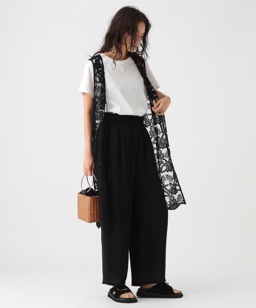 Elura(エルーラ)の「≪接触冷感≫冷感コンパクトT/1049325(Tシャツ/カットソー・レディース・ホワイト/ネイビー・FREE)」の7枚目の写真