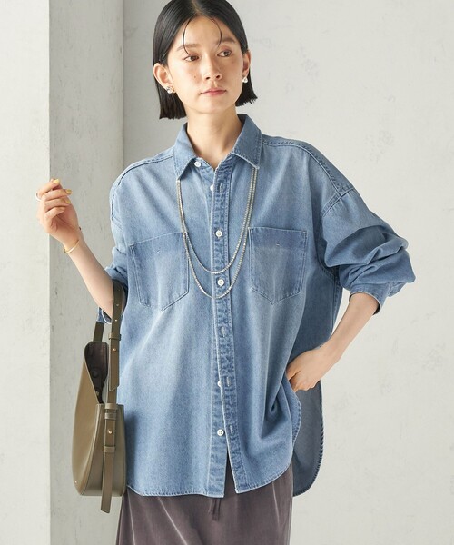 SHIPS(シップス)の「〈洗濯機可能〉7.8 oz デニム オーバー シャツ(シャツ/ブラウス・レディース・ブルー・ONE SIZE)」の20枚目の写真
