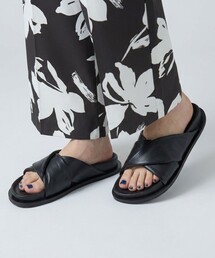 【Waa.Studios/ワースタジオ】レザークロスフラットサンダル XP SANDAL