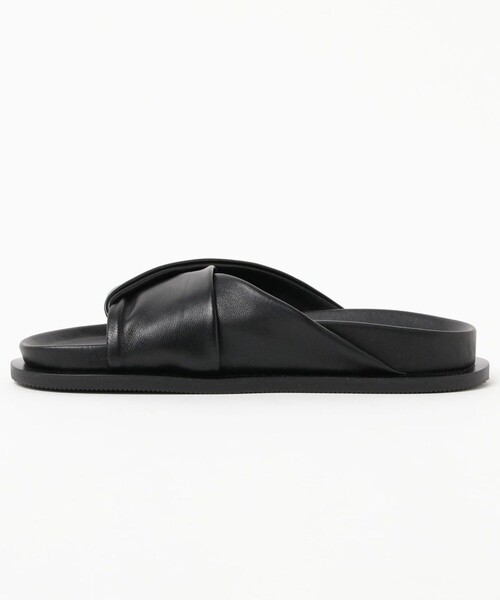 Rouge vif(ルージュヴィフ)の「【Waa.Studios/ワースタジオ】レザークロスフラットサンダル XP SANDAL(サンダル・レディース・ブラック・38/36/37)」の5枚目の写真
