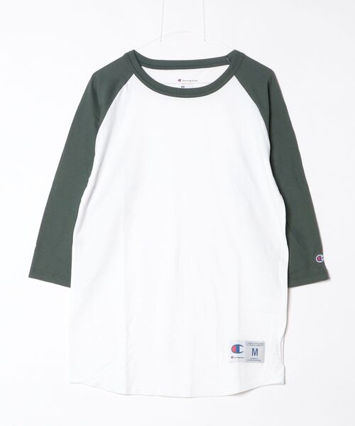 Champion（チャンピオン）の「【T21】【Champion/チャンピオン】5.2oz RAGLAN T-SHIRTS A-T1397（Tシャツ/カットソー・メンズ・マルーン/ブラック/ネイビー/グリーン・MEDIUM/SMALL/LARGE）」の3枚目の写真
