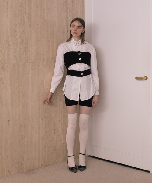 EVOL(イーボル)の「【柔らかい・クッション入り】リボンレースセパレートストラップパンプス CB23866(パンプス・レディース・ブラック/グレー/ベージュ・22.0cm/22.5cm/23.0cm/23.5cm/24.0cm/24.5cm/25.0cm)」の4枚目の写真