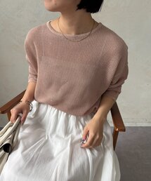 Jena espace merveilleux | スパンコールメッシュニット(ニット/セーター)