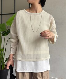 Jena espace merveilleux | スパンコールメッシュニット(ニット/セーター)