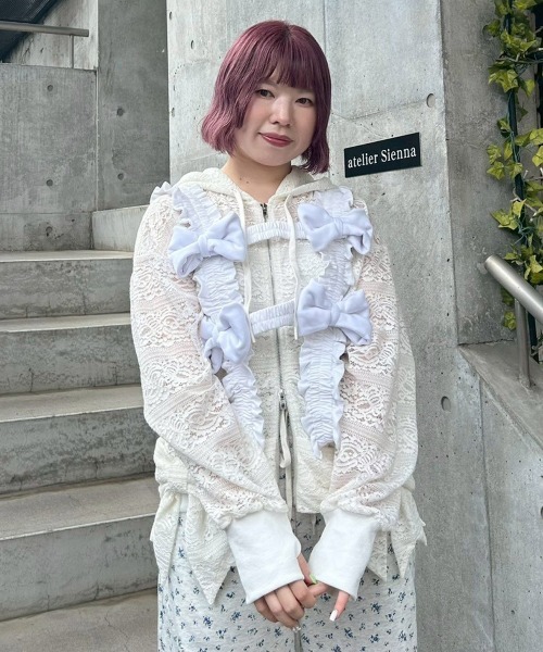 Candy Stripper(キャンディストリッパー)の「PUFFY RIBBON ハーネス(その他トップス・レディース・ヘザーグレー/オフホワイト/ブラック・FREE)」の12枚目の写真