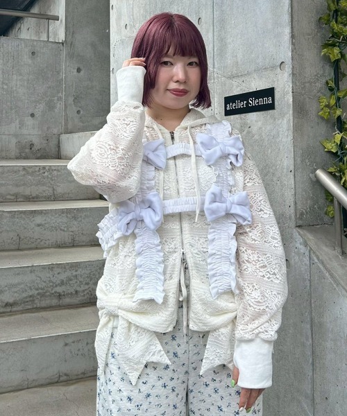 Candy Stripper(キャンディストリッパー)の「PUFFY RIBBON ハーネス(その他トップス・レディース・ヘザーグレー/オフホワイト/ブラック・FREE)」の13枚目の写真