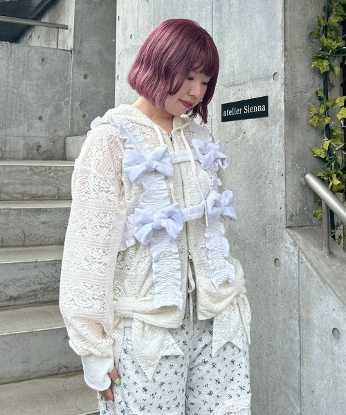 Candy Stripper(キャンディストリッパー)の「PUFFY RIBBON ハーネス(その他トップス・レディース・ヘザーグレー/オフホワイト/ブラック・FREE)」の14枚目の写真