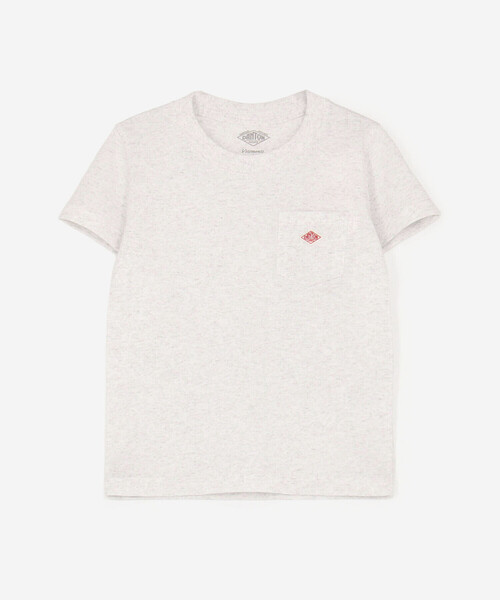 DANTON(ダントン)の「DANTON | キッズ ポケットTシャツ SOLID(Tシャツ/カットソー・キッズ・ホワイト系その他/ダークグリーン・135/115/125/105)」の1枚目の写真