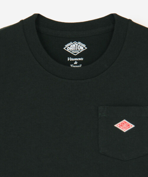 DANTON(ダントン)の「DANTON | キッズ ポケットTシャツ SOLID(Tシャツ/カットソー・キッズ・ホワイト系その他/ダークグリーン・135/115/125/105)」の5枚目の写真