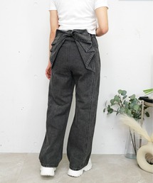 リボンストレートパンツ