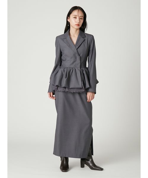 FRAY I.D（フレイアイディー）の「ハイウエストＩラインスカート（スカート・レディース・ブラック/ブラウン/グレー・0/1）」の8枚目の写真