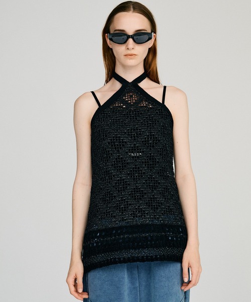 2026Autumn Pre-Order】クロシェニットホルタートップス / Crochet