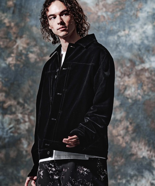 Jih Nunc（ジーヌンク）の「mj11754-ベルベットトラックジャケット(JIH-R1223)（その他アウター・メンズ・ダークグリーン/ネイビー/ブラック・S/L/M）」の14枚目の写真