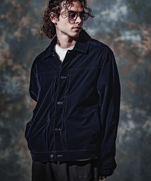 Jih Nunc（ジーヌンク）の「mj11754-ベルベットトラックジャケット(JIH-R1223)（その他アウター・メンズ・ダークグリーン/ネイビー/ブラック・S/L/M）」の15枚目の写真