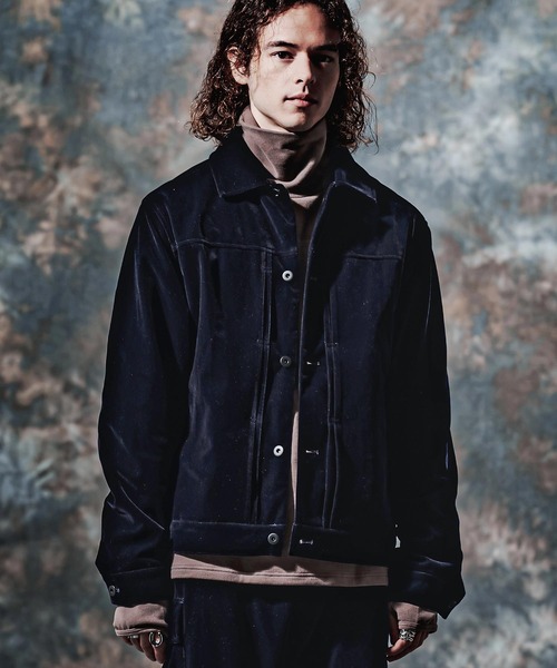 Jih Nunc（ジーヌンク）の「mj11754-ベルベットトラックジャケット(JIH-R1223)（その他アウター・メンズ・ダークグリーン/ネイビー/ブラック・S/L/M）」の17枚目の写真